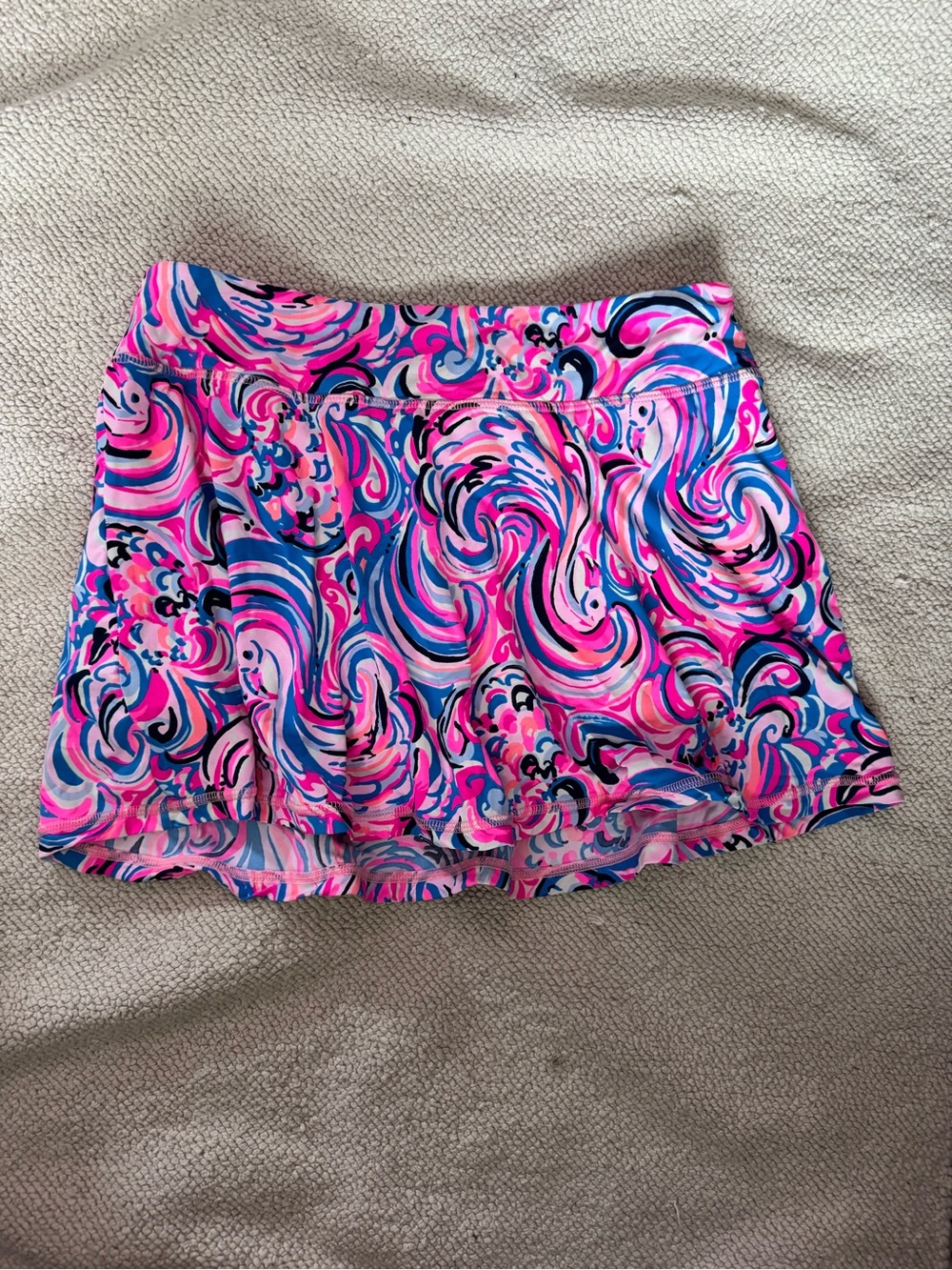 Lilly Pulitzer Luxletic Pink & Blue Swirl Skort (Size Medium)